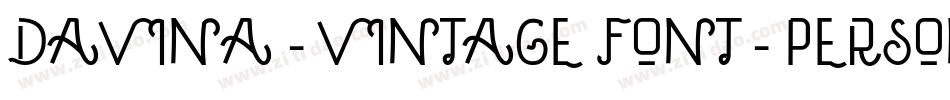 DAVINA - VINTAGE FONT - PERSONAL USE字体转换